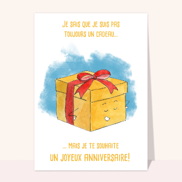 Carte Je ne suis pas un cadeau