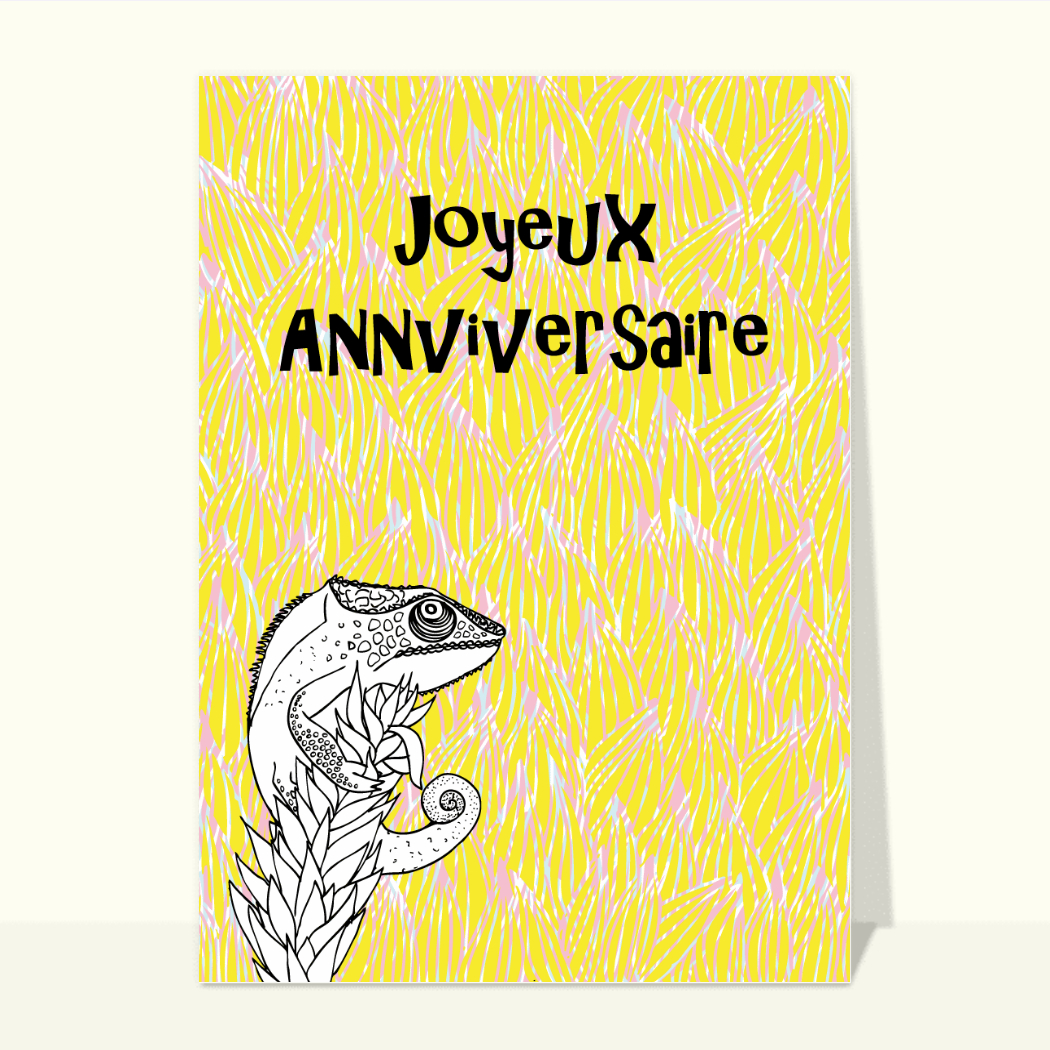 Old English Co. Carte D'anniversaire Amusante Pour Elle Avec Inscription « You're One In A Chameleon » - Carte De Félicitations Pour Les Amis - Intérieur Vierge Avec Enveloppe