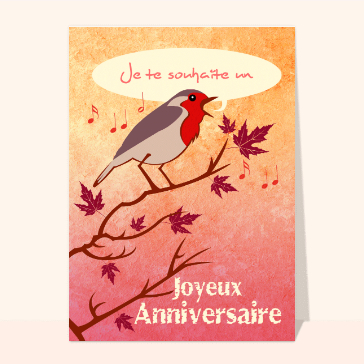 Rossignol joyeux anniversaire