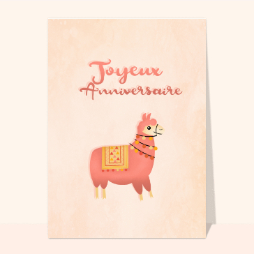 Joyeux anniversaire et lama