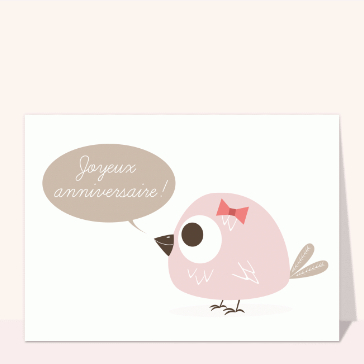 Petit oiseau moignon joyeux anniversaire