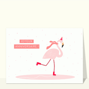 Joyeux anniversaire flamant rose frileux