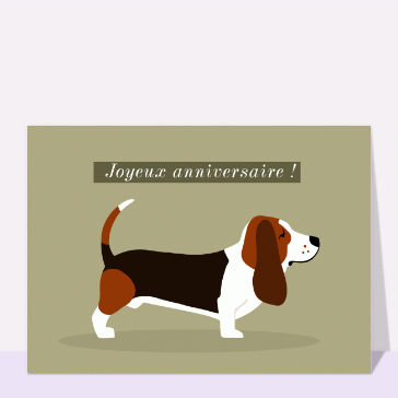 Joyeux anniversaire basset hound