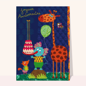 Anniversaire de la girafe et ses amis