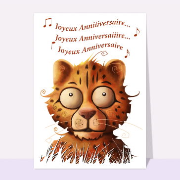 Joyeux anniversaire et petit guépard