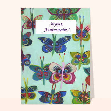 Joyeux anniversaire papillons printaniers