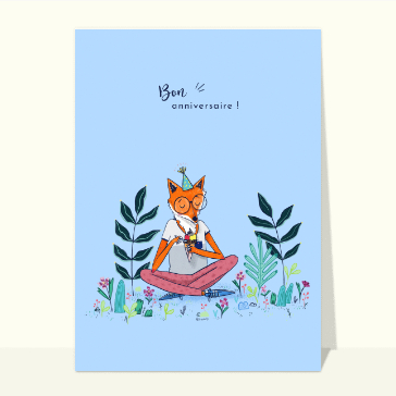 Joyeux anniversaire et petit renard