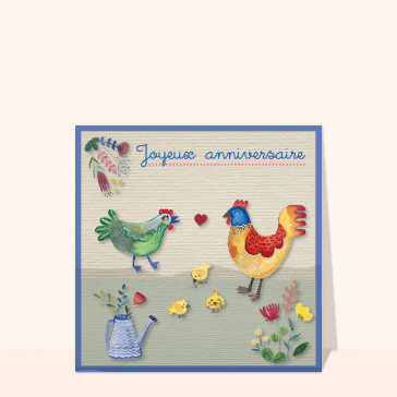 Joyeux anniversaire dans la basse-cour