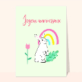 Cartes anniversaire animaux pour votre texte
