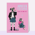 Cartes anniversaire animaux pour votre texte