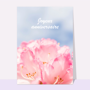 Carte anniversaire fleurs : Joyeux anniversaire tout en fleures
