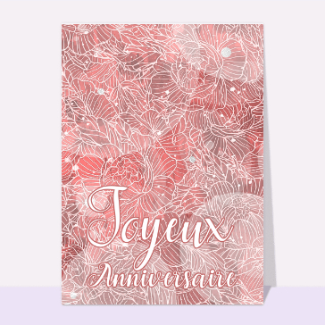 Carte anniversaire fleurs : Fond de fleurs d`anniversaire
