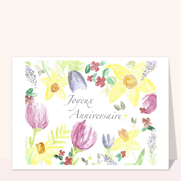 Joyeux anniversaire fleurs de printemps