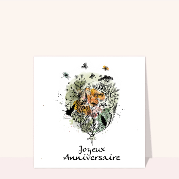 Joyeux anniversaire ballon végétal