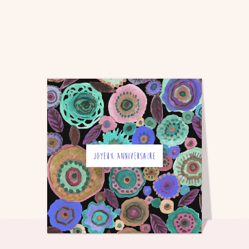 Carte Joyeux anniversaire automnale