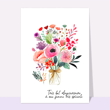 Carte Bel anniversaire pour une femme spéciale