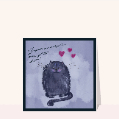 Cartes anniversaire chat pour votre texte