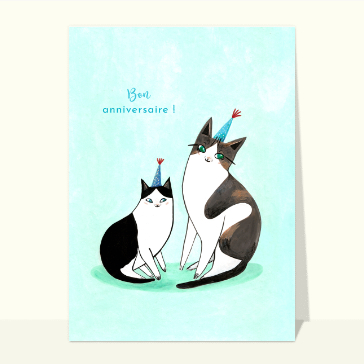 Anniversaire des chats fêtards