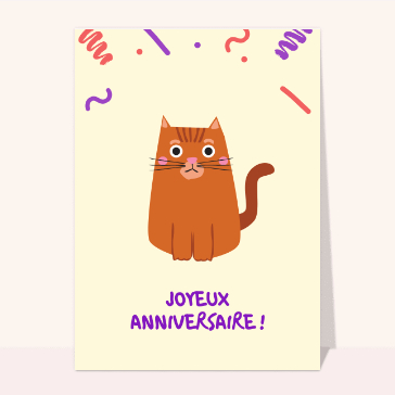 Joyeux anniversaire chat rigolo