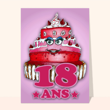 Gâteau rose pour ses 18 ans