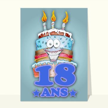 Gâteau bleu pour ses 18 ans