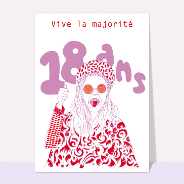 Carte anniversaire 18 ans : Vive la majorité rebelle