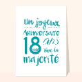 Cartes anniversaire 18 ans pour votre texte