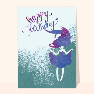Happy birthday avec une jeune fille