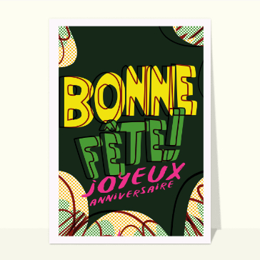 Bonne Fête joyeux anniversaire vert