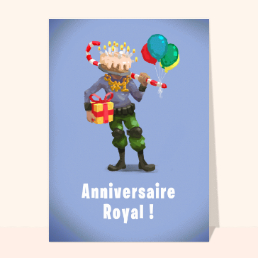 Carte anniversaire Ado : Anniversaire personnage Gaming