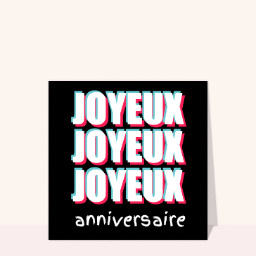 Joyeux anniversaire vibrant