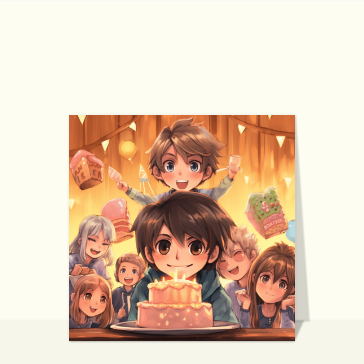 Joyeux anniversaire style manga