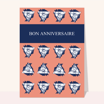 Des fleurs gravées pour un bon anniversaire