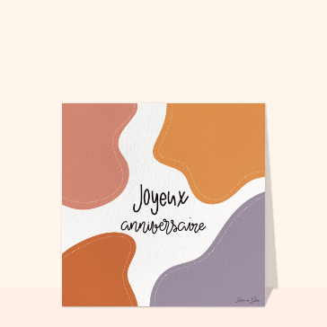 Joyeux anniversaire couleurs vintage