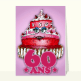 Cartes anniversaire 60 ans pour votre texte