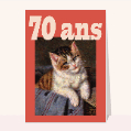 Cartes anniversaire 70 ans pour votre texte