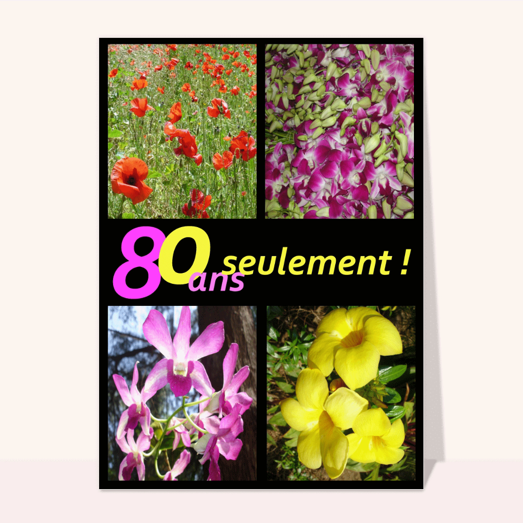 Carte 80 Ans Seulement Envoyer Une Vraie Carte Anniversaire 80 Ans Riset