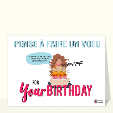 Carte Souffler toutes les bougies d`anniversaire