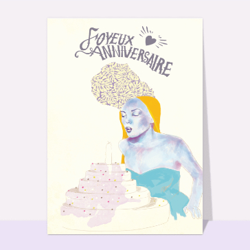 Joyeux anniversaire jeune femme