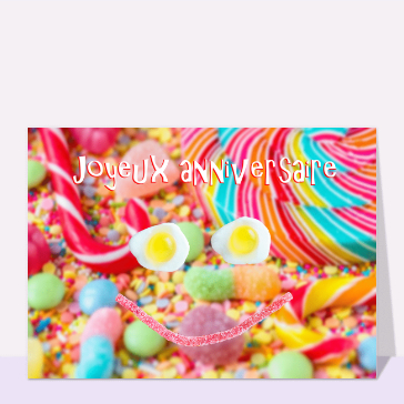 Joyeux anniversaire gateau masqué