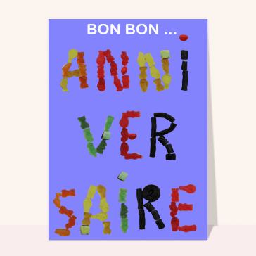 Bon anniversaire en bonbons