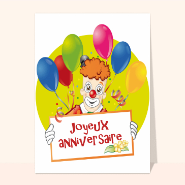 Clown joyeux anniversaire