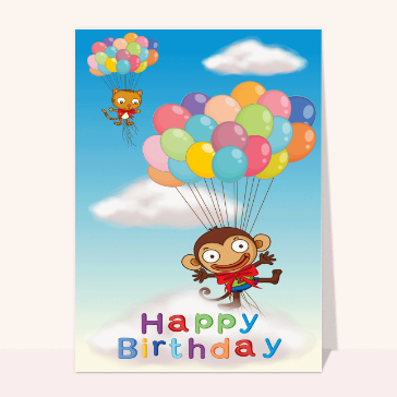 Happy birthday avec plein de ballons