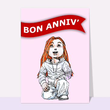 Bon anniversaire petite fille rousse