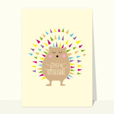Carte anniversaire enfant : Joyeux anniversaire petit hamster