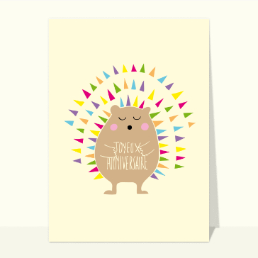 Carte anniversaire enfant : Joyeux anniversaire petit hamster
