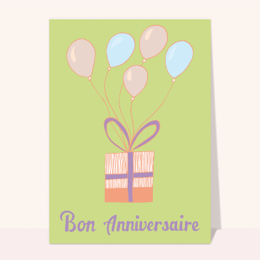 Bon anniversaire et le cadeau qui s'envole