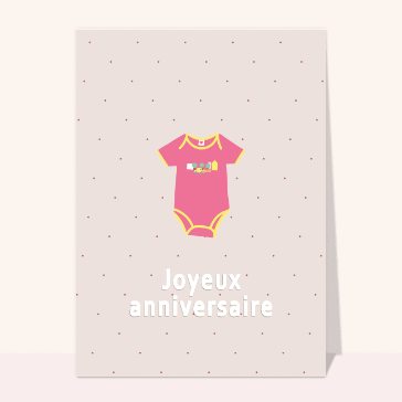 Joyeux anniversaire bébé fille
