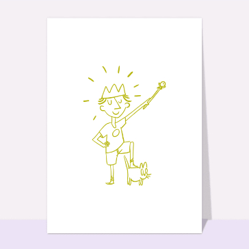 Carte anniversaire enfant : Anniversaire du petit roi