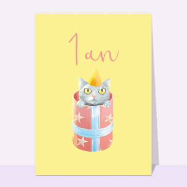 Anniversaire 1 an petit chat
